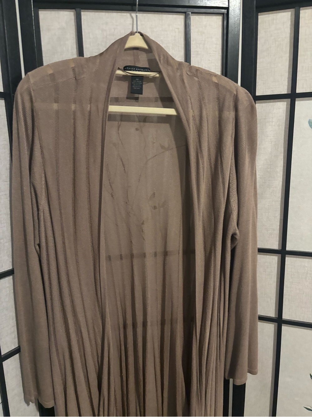 Grace Elements Soft Taupe Open-Front Cardigan